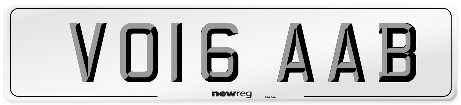 VO16 AAB Number Plate from New Reg